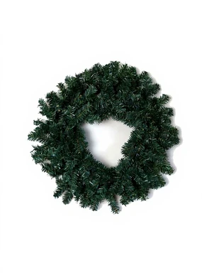 Couronne de Noël décorative artificielle pour porte - Vert - Ø 60 cm
