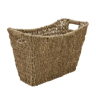 JVL Hand Woven Seagrass Newspaper/Magazine Storage Rack