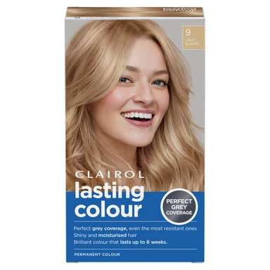 Clairol Lasting Colour Permanent Colour Hair Dye 9 Light Blonde 1 Pack