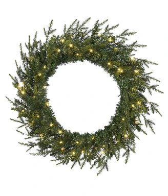 WeRChristmas Pre-Lit Multi-Function Douglas Fir Wreath, 60 cm