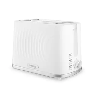 Tower Sonar 2-Slice Toaster, Textured, Cord Storage, 900W, White - T20090WHT