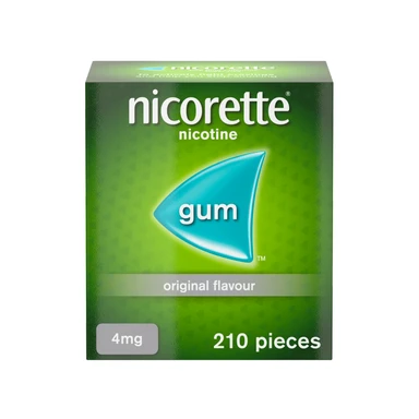 Nicorette 4mg Gum Original Flavour Quit Smoking Aid 210 Pieces