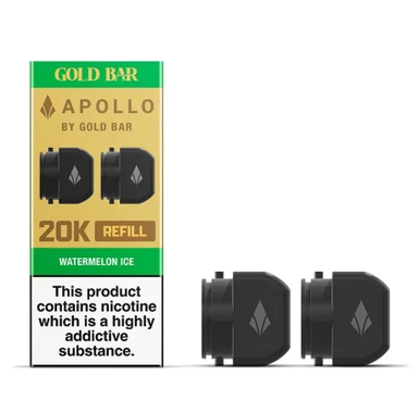 Gold Bar Apollo Prefilled Pod & Refill / 20mg Watermelon Ice