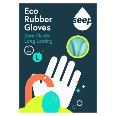Seep 1 Pair Eco Rubber Gloves L