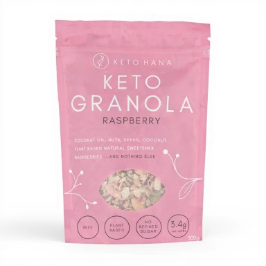 Keto Hana Raspberry Keto Granola 300g