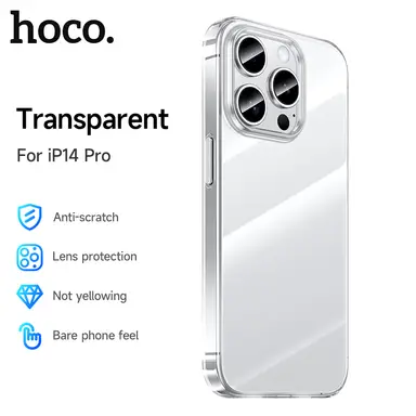 HOCO Light Series Transparent TPU Protective Phone Case iPhone14 Pro Silver