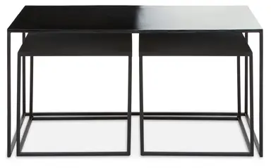 Fifty Five South Rasmus Coffee Table & Side Table Ombre Black/White Set of 3