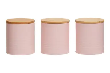 Maison by Premier Set Of Three Alton Pink Cannisters