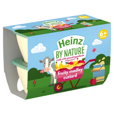 Heinz Fruit Medley Custard 6+ Months 4x100g