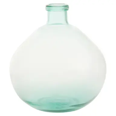 Interiors by Premier Vase Bexley Blue Recycled Glass Medium