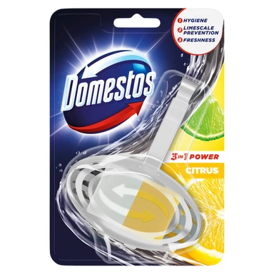 Domestos 3in1 Power Toilet Rim Block, Citrus, Single Pack