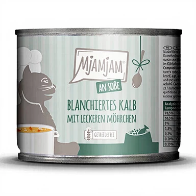 MjAMjAM Geblancheerd Kalfsvlees met Smakelijke Wortelen in Saus 185 g
