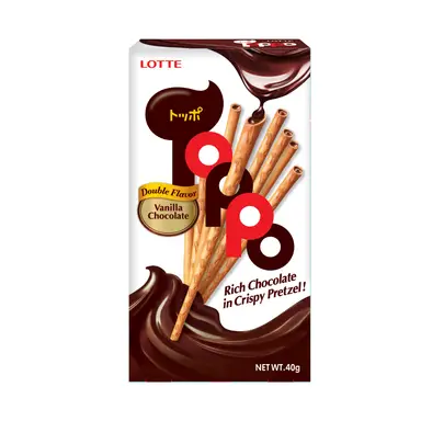 Lotte Toppo Biscuit Sticks with Vanilla Filling 40g