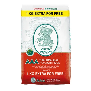 Green Dragon Thaise Hom Mali Geurige Rijst 20+1 kg