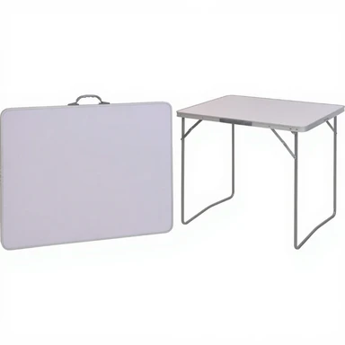Table de Camping 80 x 60 cm - Blanc