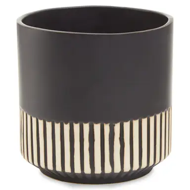 Interiors by Premier Indoor Planter Kiso Ceramic Black/White Large