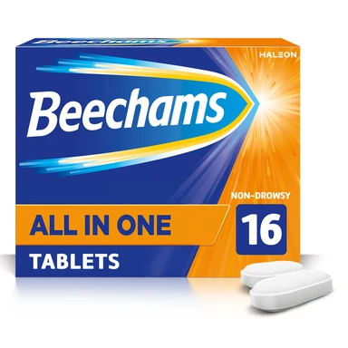 Beechams All in One Cold and Flu Tablets - 16 Tablets