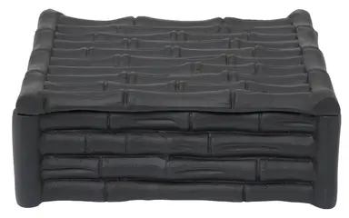 Interiors by Premier Small Black Finish Bamboo Effect Trinket Box