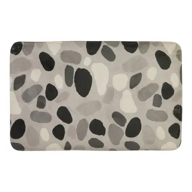 Maison by Premier Bath Mat Soak Microfibre Plush Pebble Grey/Black 50x80cm