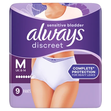 Always Discreet Incontinence Pants For Women M 9 Pants