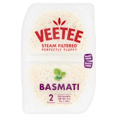 Veetee Heat & Eat Basmati Rice Pots 2 x 125g