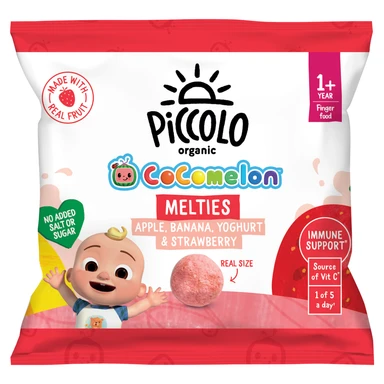 Piccolo Organic Apple Banana Yoghurt & Strawberry Melties 12+ Months 6g
