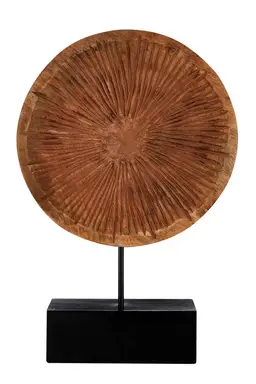 Fifty Five South Sculpture Fidel Carved Round Natural