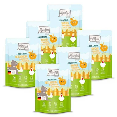 MjAMjAM - Quetschie - Chicks & Friends Malse Kip met Smakelijke Appelstukjes 300g*6