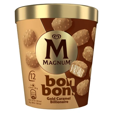 Magnum Bonbons Gold Caramel Billionaire 12 Pack 204ml