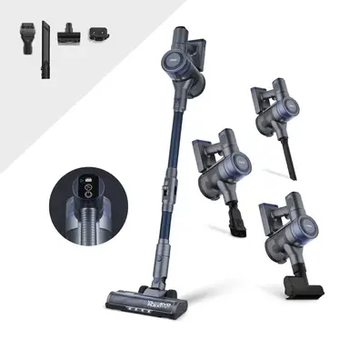 Tower VL50 Pro Performance 3-in-1 Cordless Vacuum Cleaner with Cyclonic Suction, 1L Turbo Pet and Upholstery Brush, 22.2V, 150W - Purple, T513015