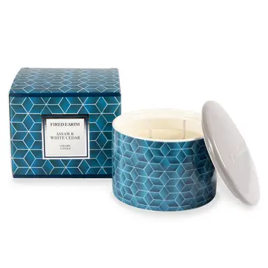 Wax Lyrical Candle Fired Earth Assam & White Cedar 419g