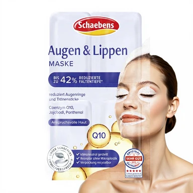 Schaebens Gesichtsmaske Augen und Lippen mit Q10 1 Stück Q10