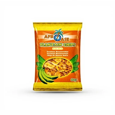 AfroAse Bakbananenchips Gezouten 80 g