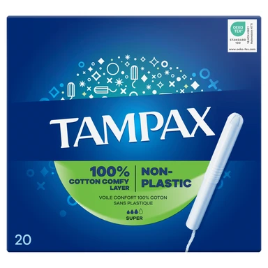 Tampax Super Tampons With Cardboard Applicator 20 Pads