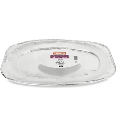 Caroline Foil Platter, 22 inch, 550 x 362 x 28mm, pack of 2