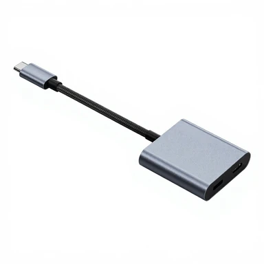 RayNeo USB-C-Adapter für Brillen mit LadeFunktion | Laden & Spielen | Kompatibel mit Switch (Nicht Switch 2), ROG Ally, PS4/5, Xbox, Mac mini, Laptops & DP Alt Mode Geräten | 100W PD Ladung | 4K@60Hz Ausgabe