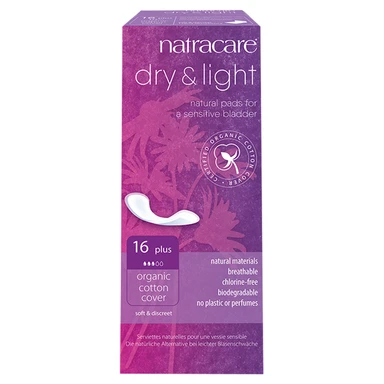 Natracare Dry & Light Incontinence Plus  16 Pads