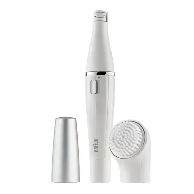 Braun FaceSpa SE810, Face Epilator and Cleansing Brush, 100% Waterproof, White
