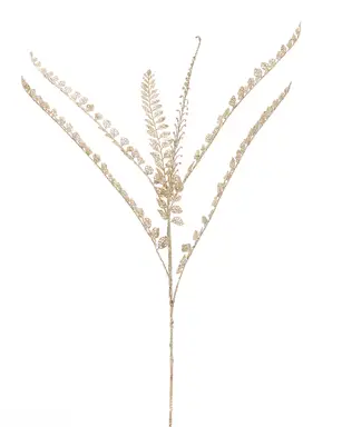 WeRChristmas Gold Fern Leaf Style Christmas Tree Spray, 84 cm