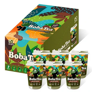 JENI PLAYB Bubble Tea Beker Matcha Smaak 6 Bekers x 85 g