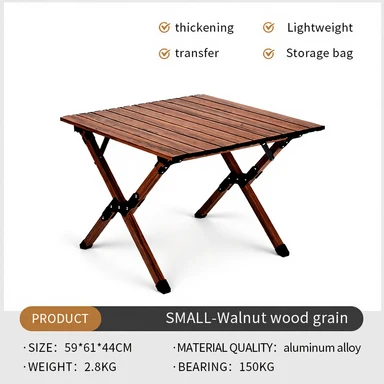 Table pliante d'extérieur Table de camping 59cm x 61cm x 44cm Petite