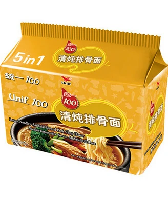 Uni-President Noedels (5 stuks) - Gestoofde varkenskotelet 525g