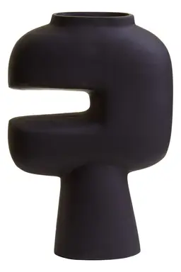 Fifty Five South Vase Hapax Abstract Black Small