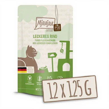 MjAMjAM - Quetschie - Festin Pur de Viande - Pur Bœuf Savoureux 125 g x 12