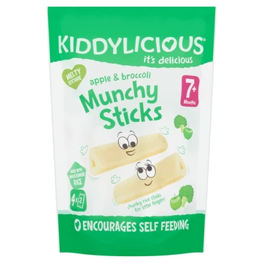 Kiddylicious Apple & Brocolli Munchy Sticks 7+ Months 16g