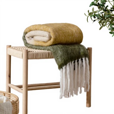 Yard Throw Rawton Ombre Natural/Moss 130x180cm