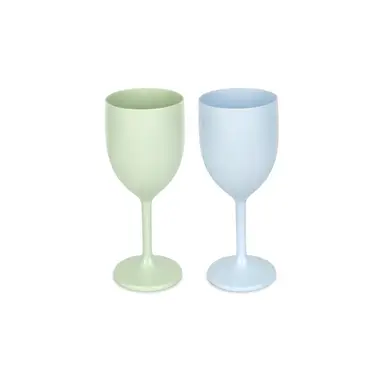 Caroline Reusable Wine Glass - Green Or Blue