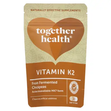 TOGETHER HEALTH - Vitamin K2 - MF7 Form - From Fermented Chickpeas - 30 CAPS