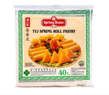 TYJ 40 Sheets Spring Roll Pastry 550g