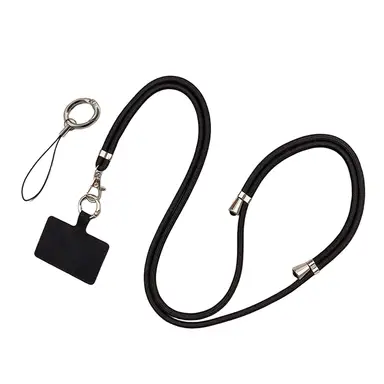 White Lable - Q7 Anti-theft Crossbody Phone Lanyard - 1.2M - Black